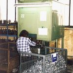 Acoustic enclosure of the press