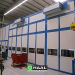 Acoustic enclosure of the block of presses