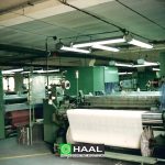 Acoustic wall and ceiling panels in the factory hall