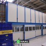 Acoustic enclosure with sliding gates