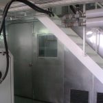 Stainless steel acoustic gates for food industry